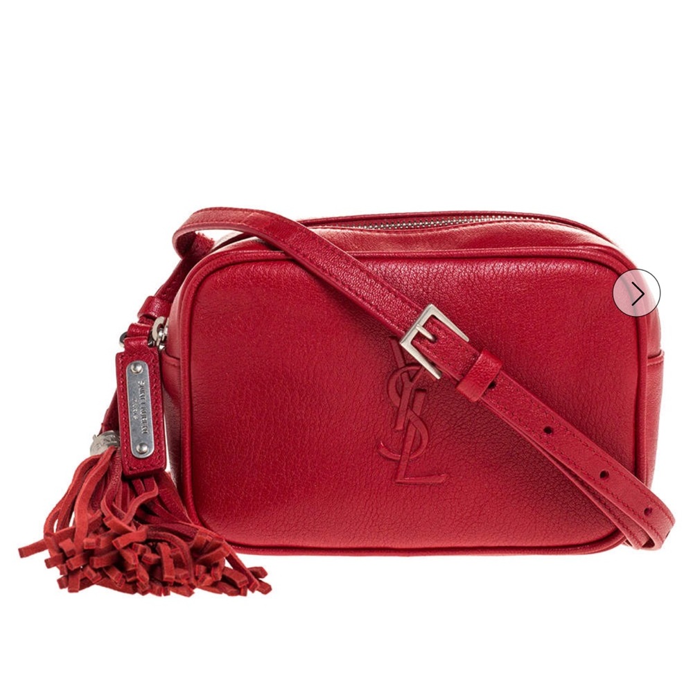 Saint Laurent Paris Red Leather Lou Belt Bag